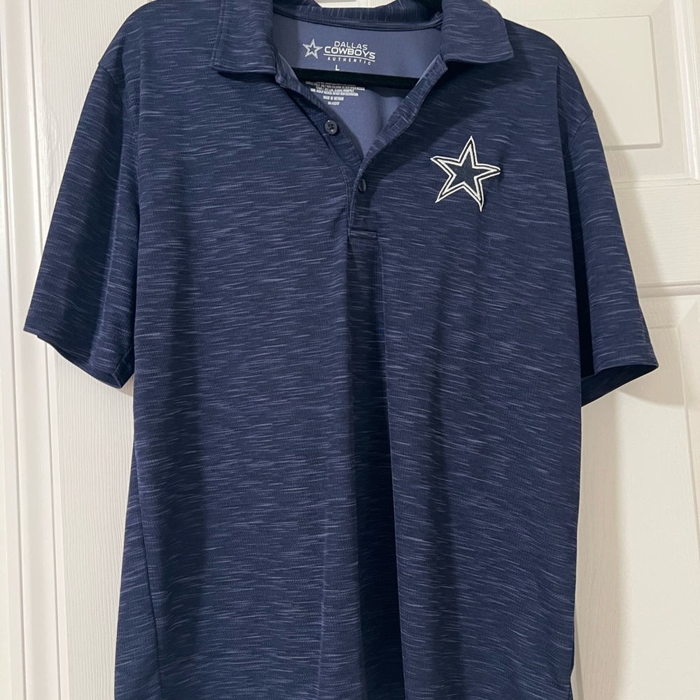 NFL Blue Polo Shirt Dallas Cowboys Moisture-Wicking